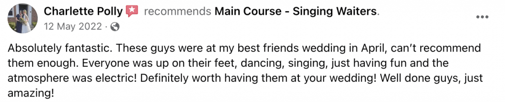 ZLP - Singing Waiters FB Review 5 ZLP - Singing Waiters FB Review 5