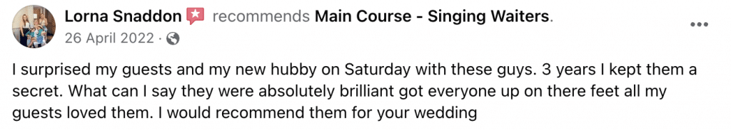 ZLP - Singing Waiters FB Review 6 ZLP - Singing Waiters FB Review 6